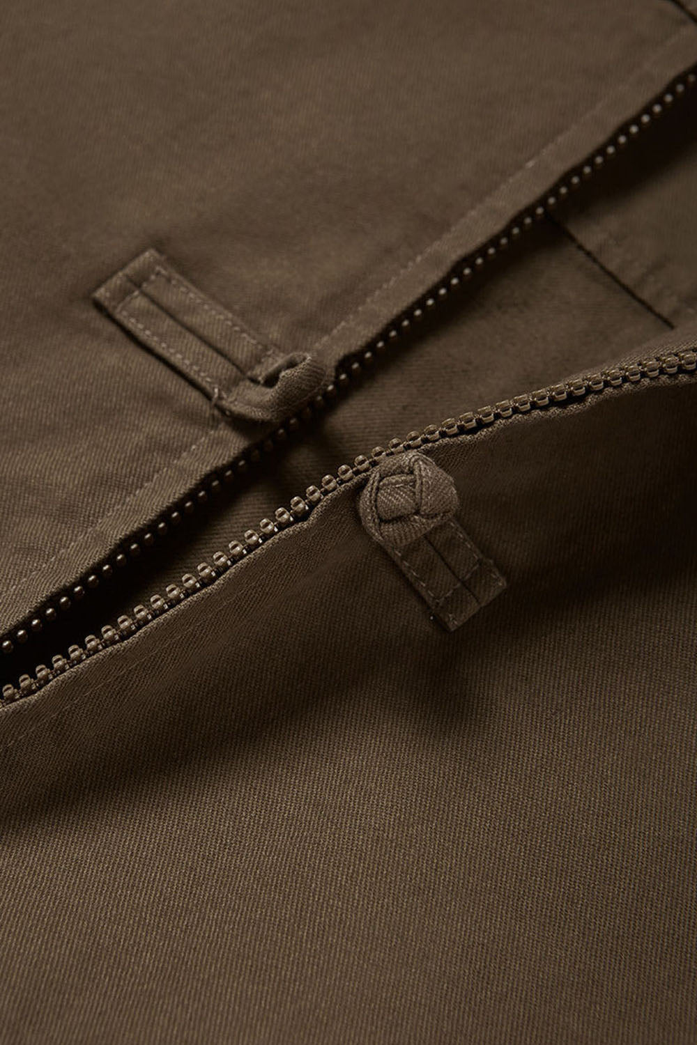 Thick Twill Utility Zip Jacket with Frog-Button Details for Men