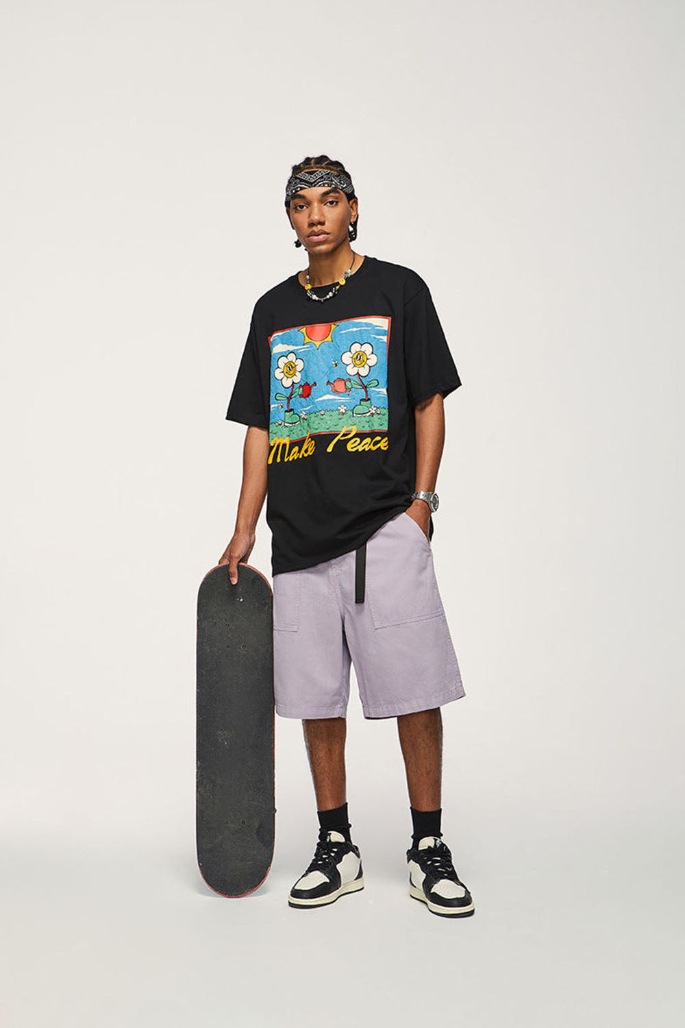 Wide-Leg Workwear Shorts