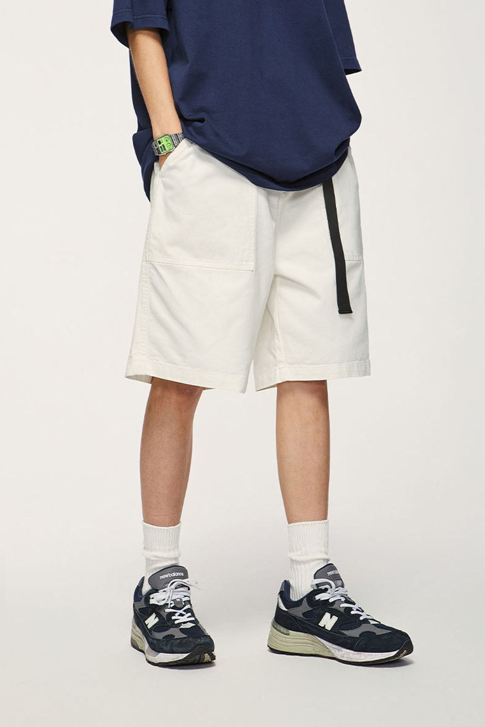 Wide-Leg Workwear Shorts