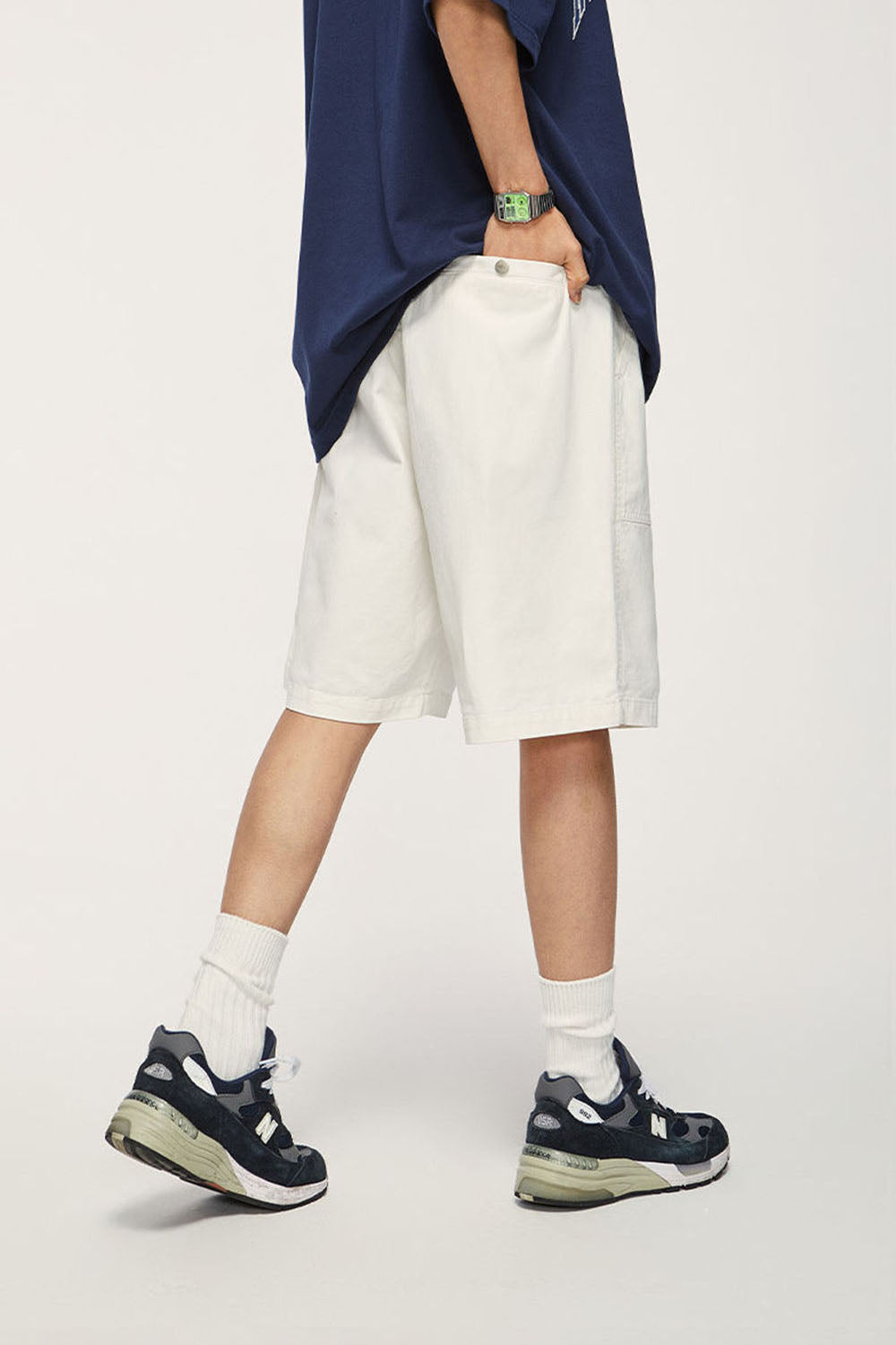 Wide-Leg Workwear Shorts