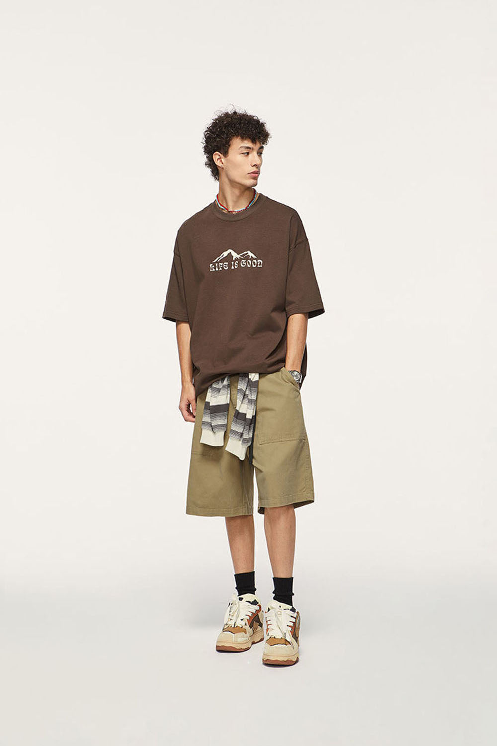 Wide-Leg Workwear Shorts