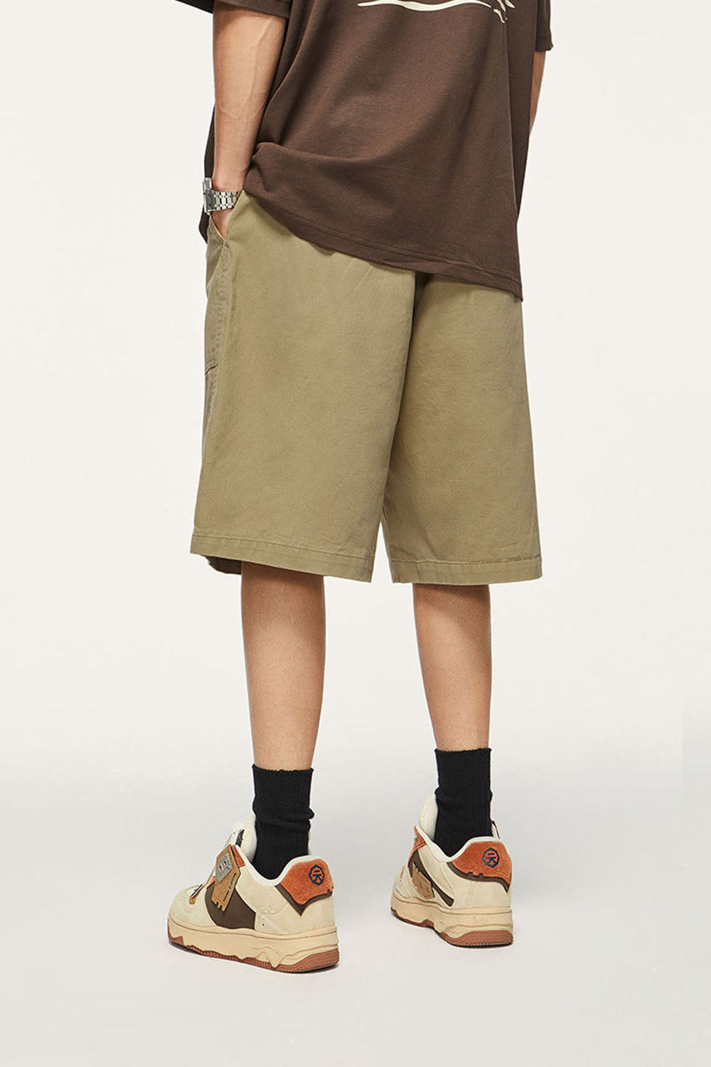 Wide-Leg Workwear Shorts