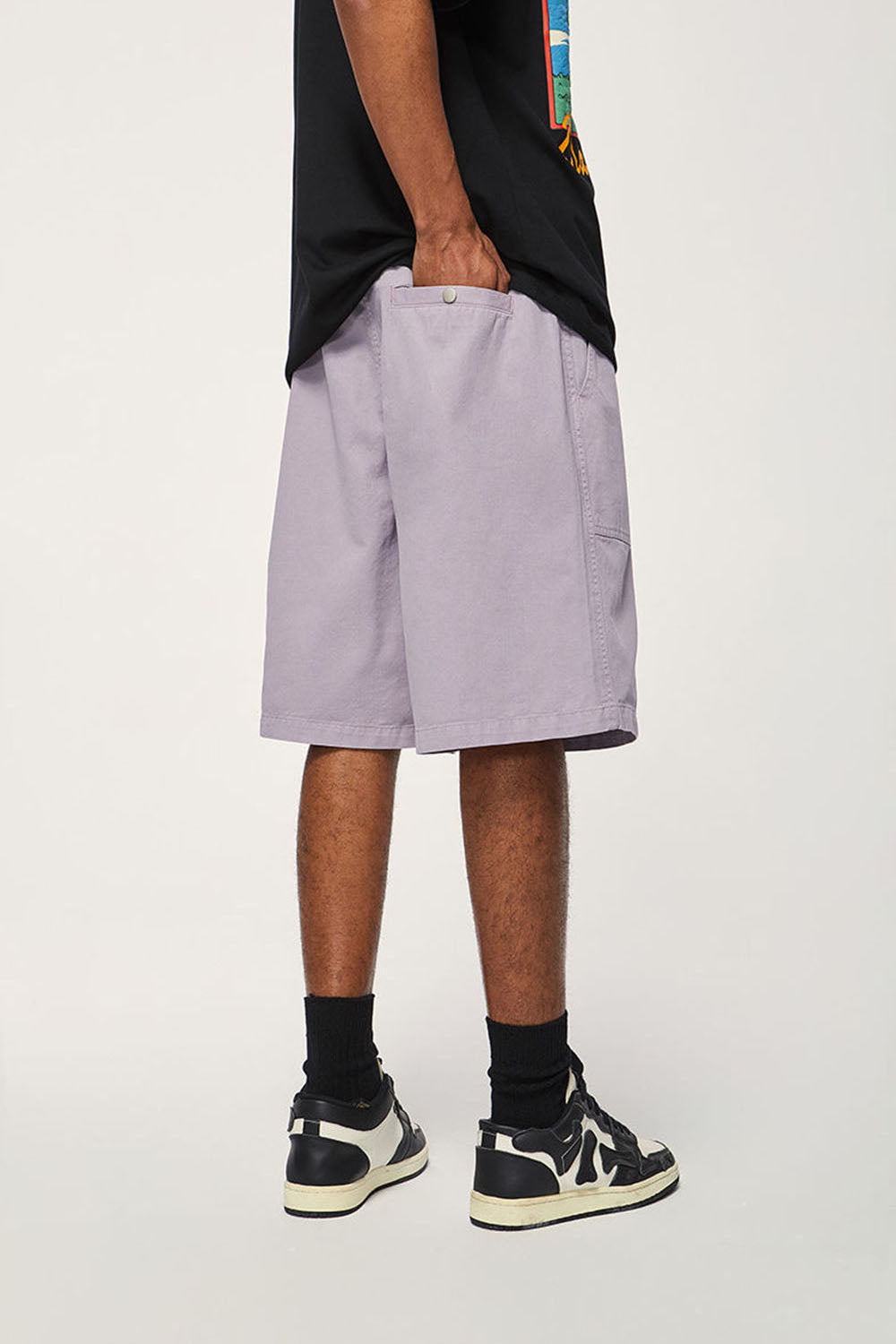 Wide-Leg Workwear Shorts