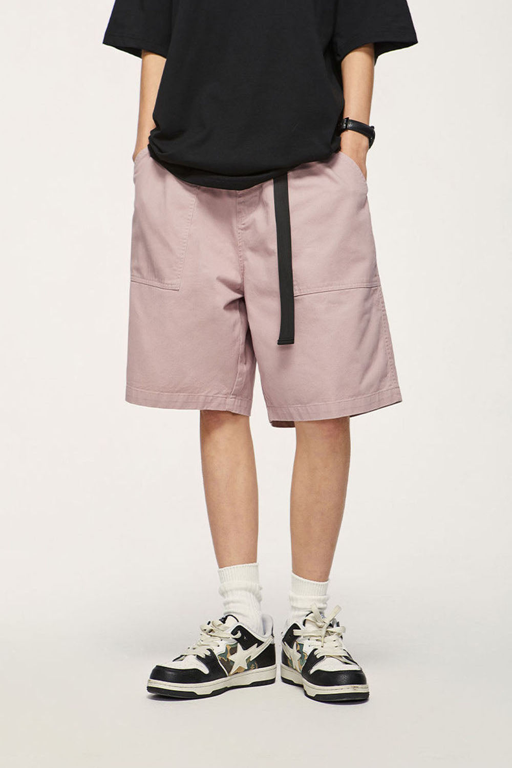 Wide-Leg Workwear Shorts