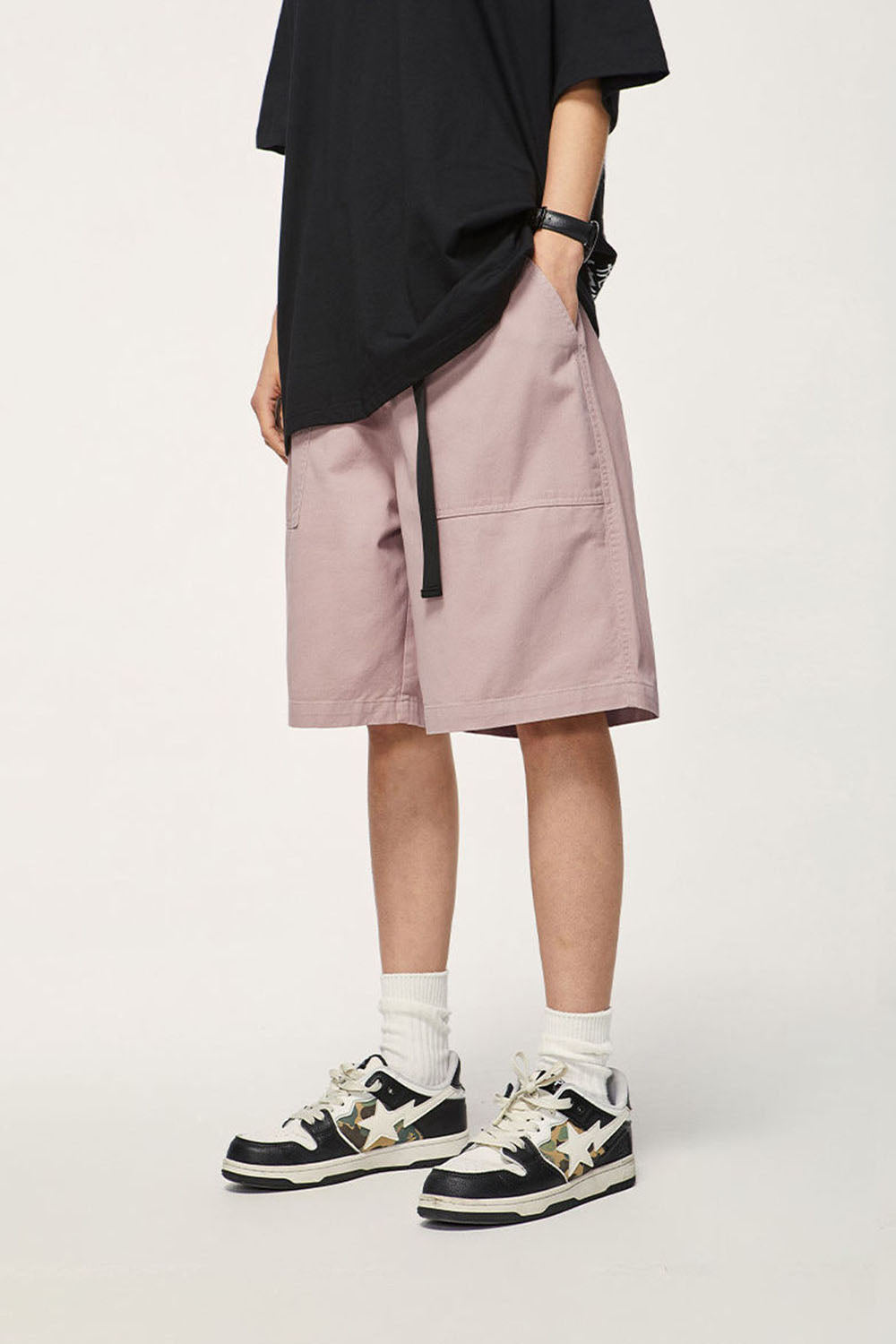 Wide-Leg Workwear Shorts