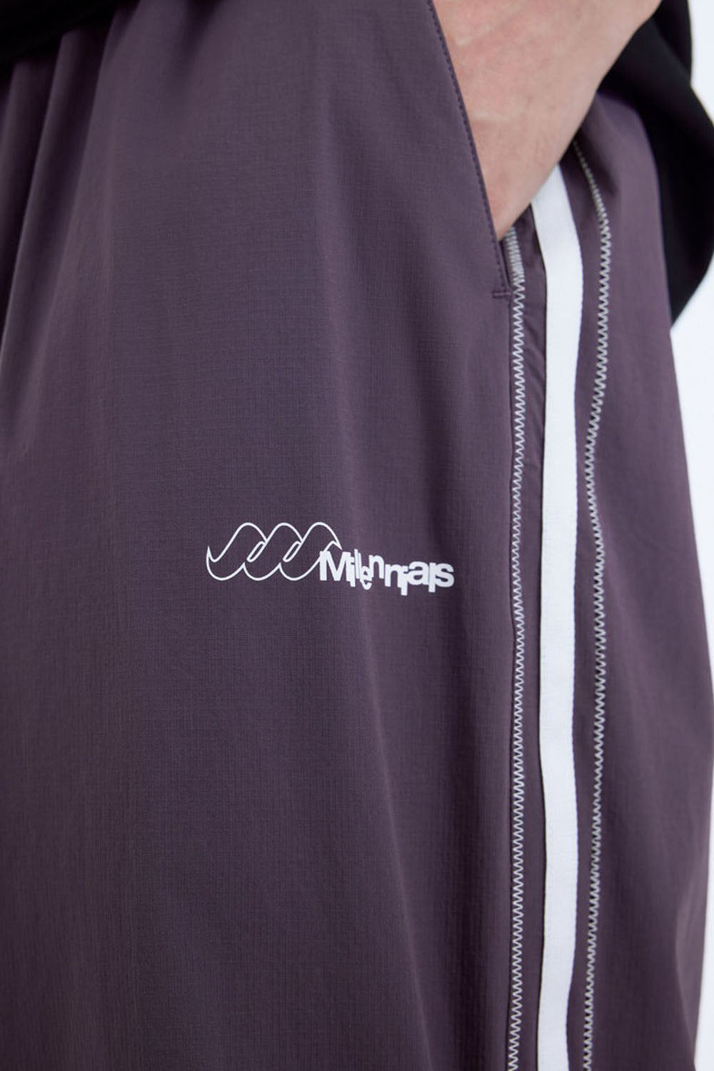 Retro Sporty Parachute Wide-Leg Pants