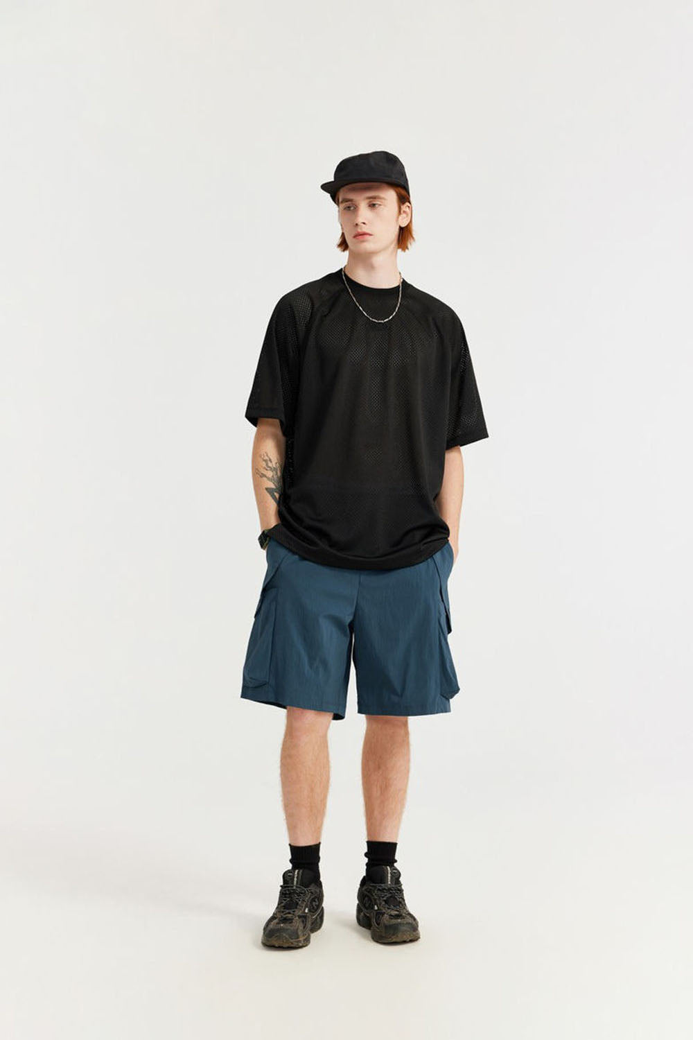 Men's Plaid Elastic Sports Shorts