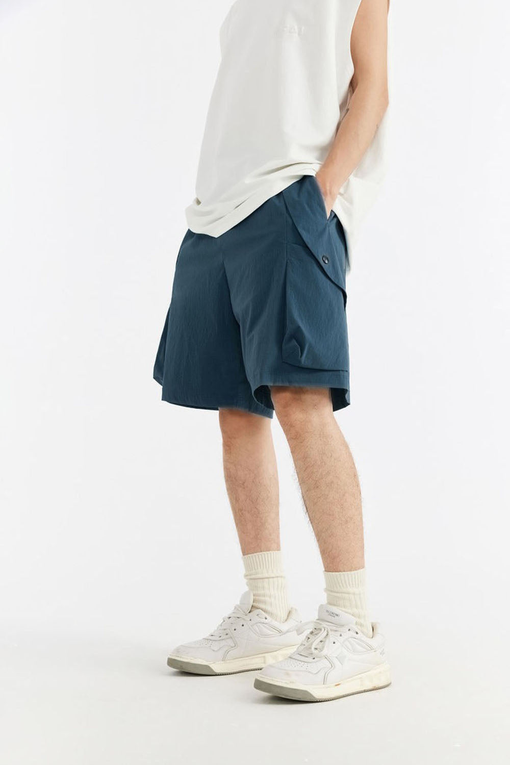Men's Plaid Elastic Sports Shorts