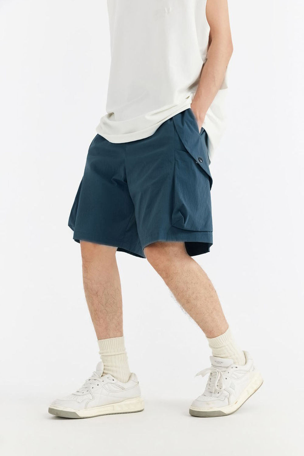 Men's Plaid Elastic Sports Shorts