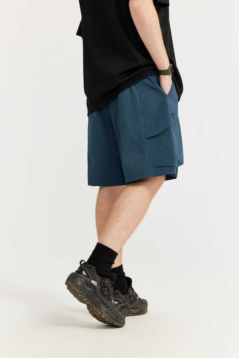 Men's Plaid Elastic Sports Shorts