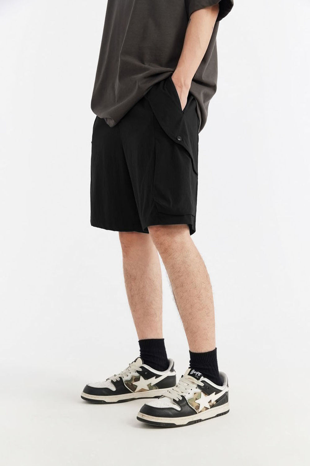 Men's Plaid Elastic Sports Shorts