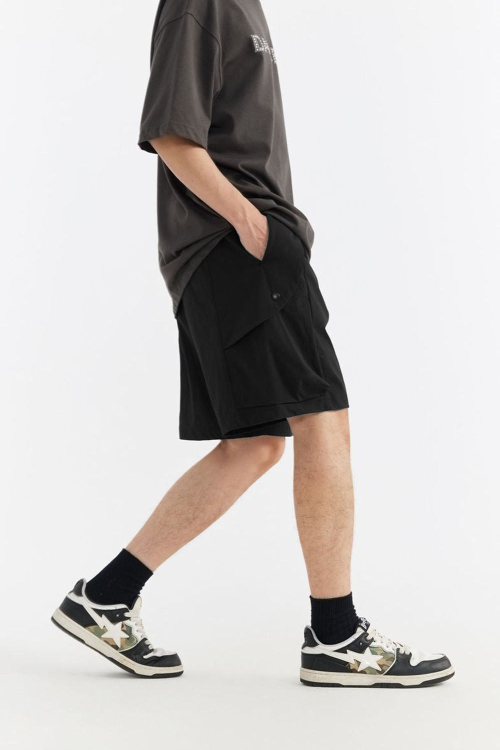 Men's Plaid Elastic Sports Shorts