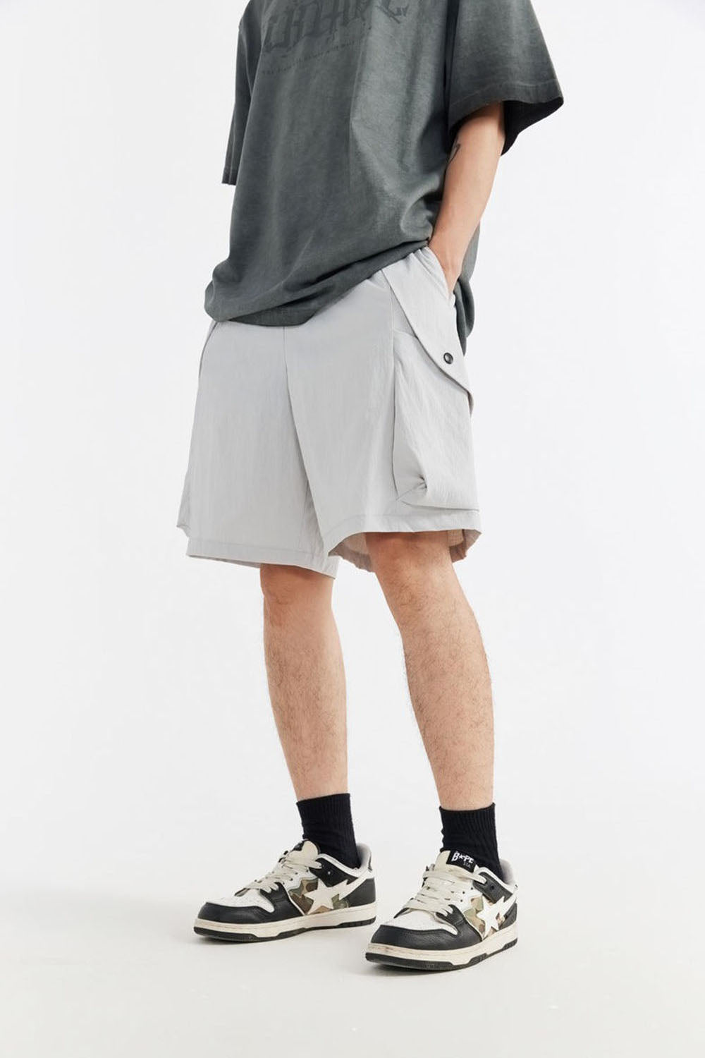 Men's Plaid Elastic Sports Shorts