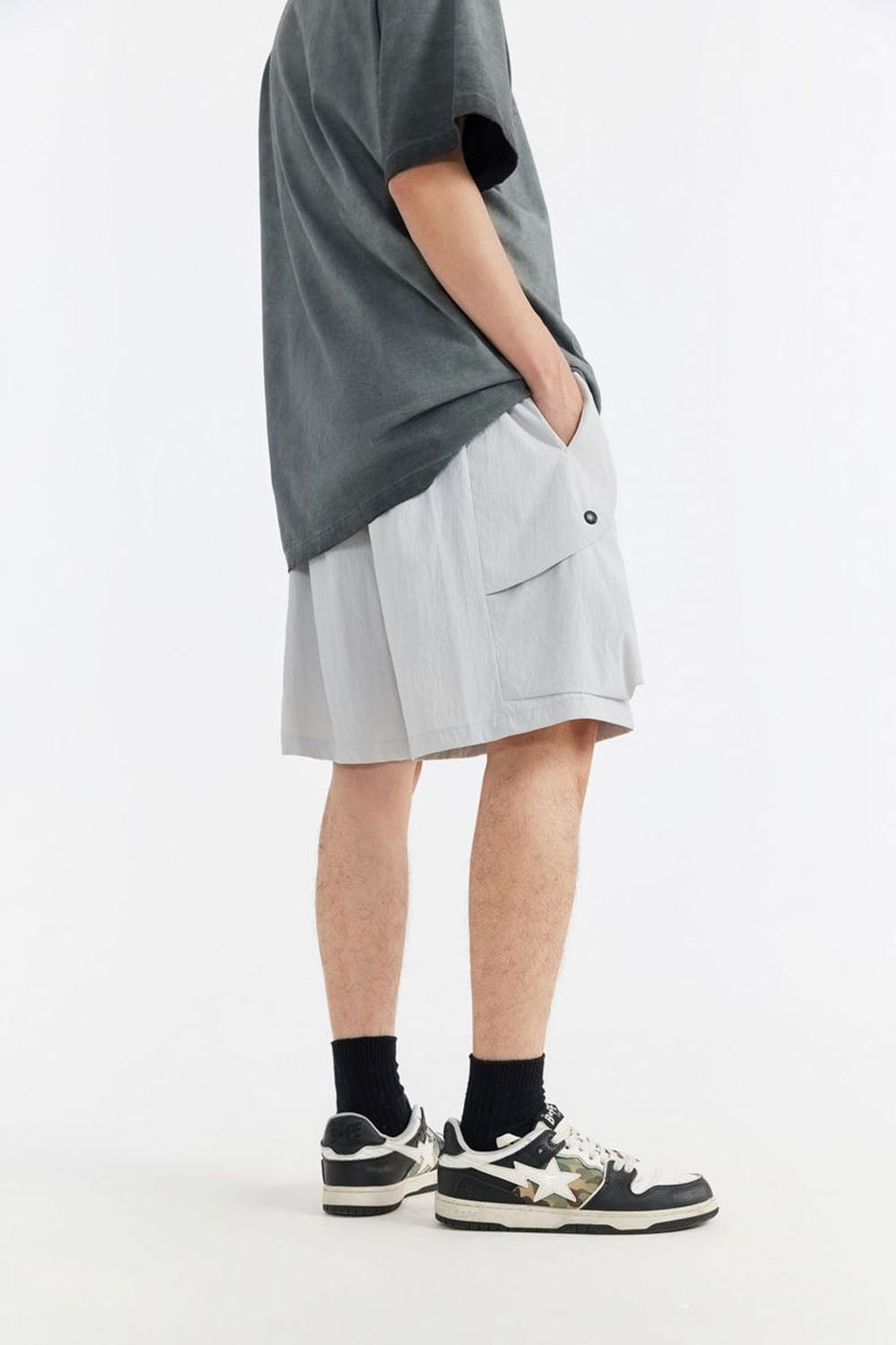 Men's Plaid Elastic Sports Shorts