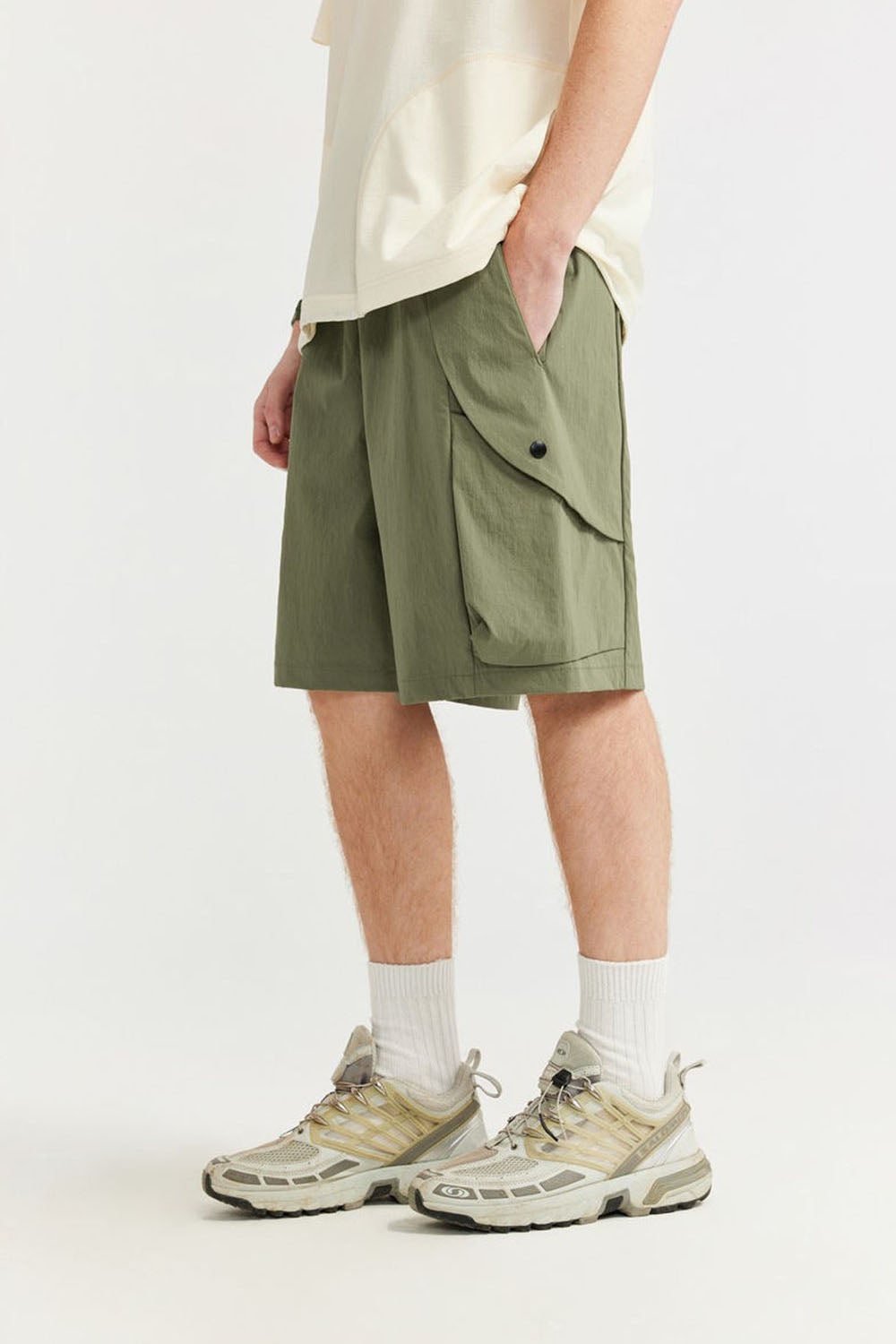 Men's Plaid Elastic Sports Shorts