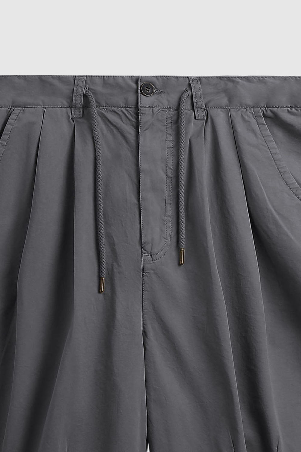 Men's Washed A-Line Shorts with Unique Solid Color Casual Five-Point Length