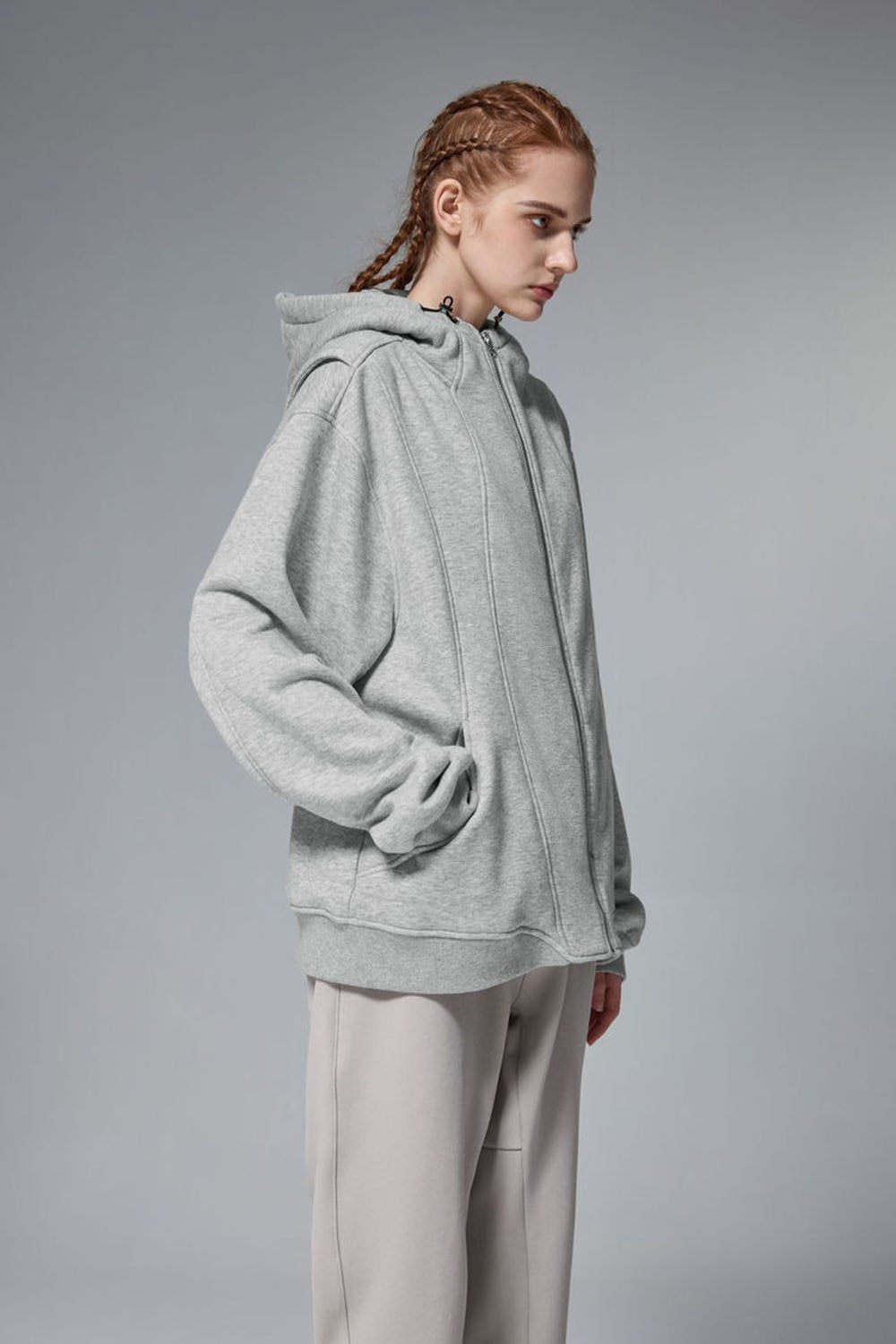 Men's 3D Panel Hooded Jacket in Loose Fit