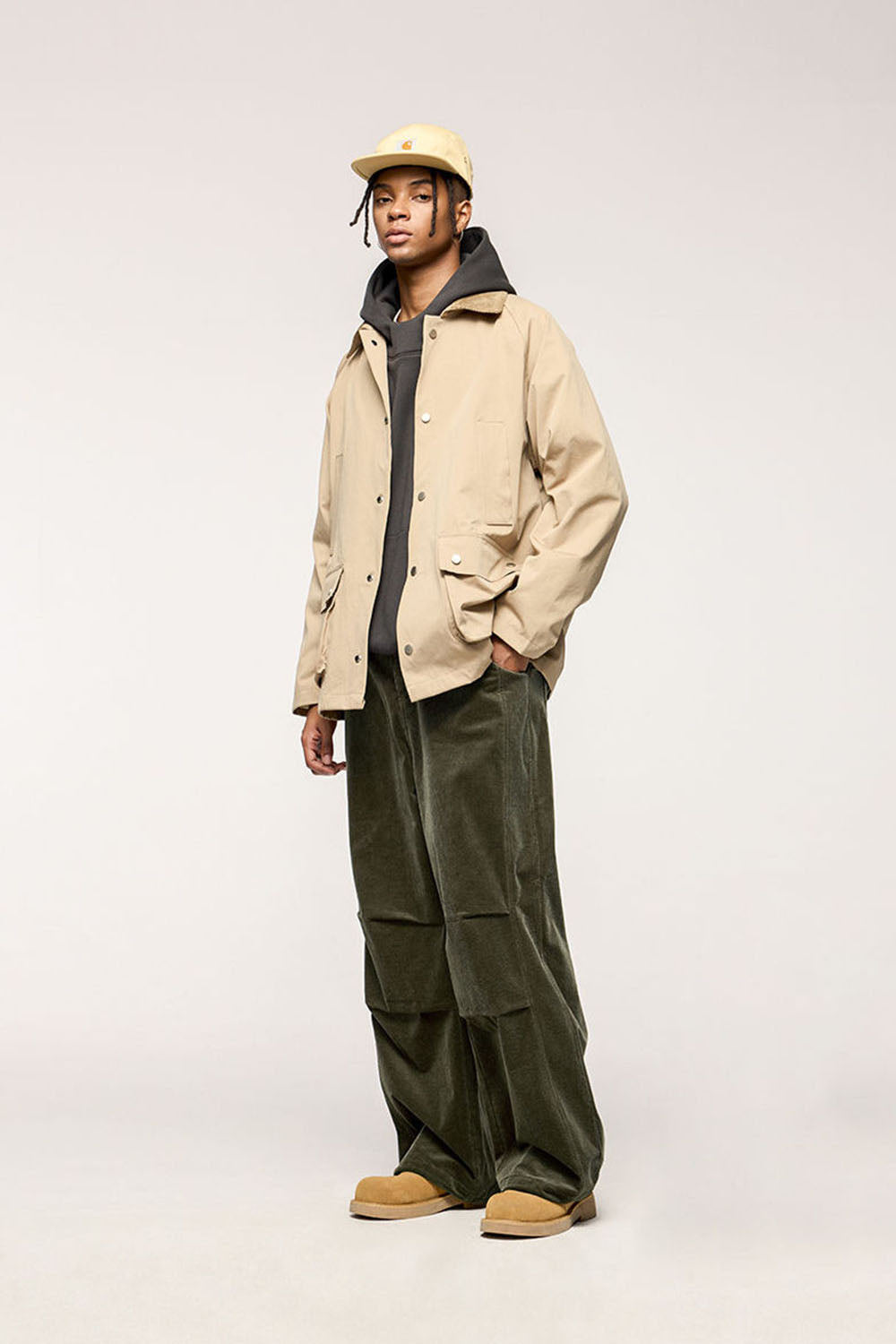 Corduroy Wide-Leg Pants: Casual Loose Fit Unisex