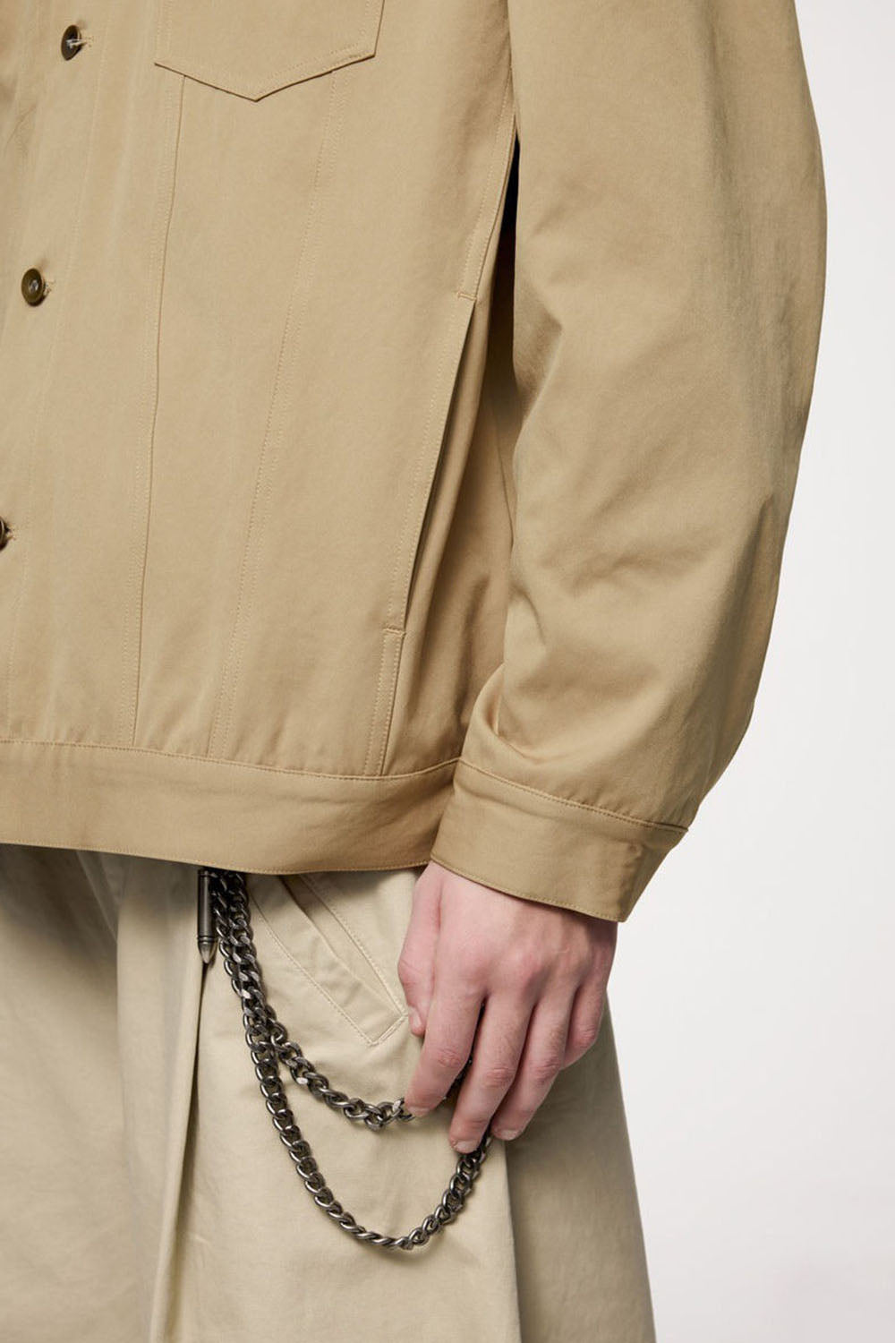 Detroit-Style Stretch Denim Work Jacket with Corduroy Collar