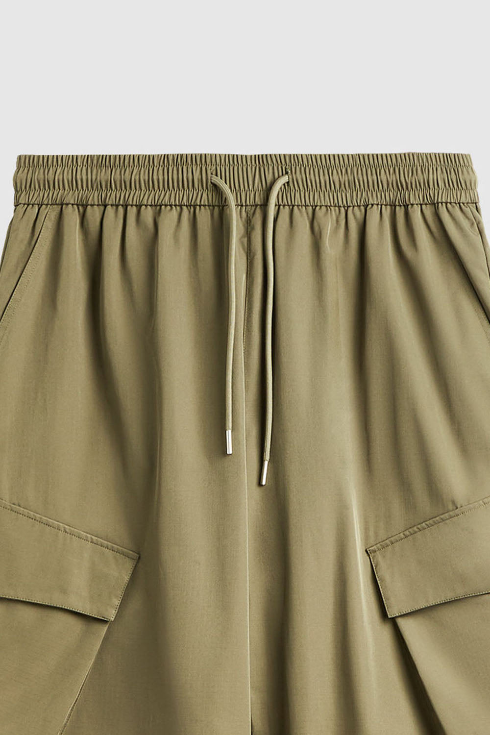 Plaid Multi-Pocket Cargo Wide-Leg Trousers