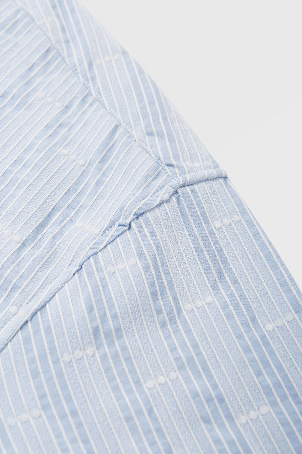 Light Blue Vertical Stripe Jacquard Shirt