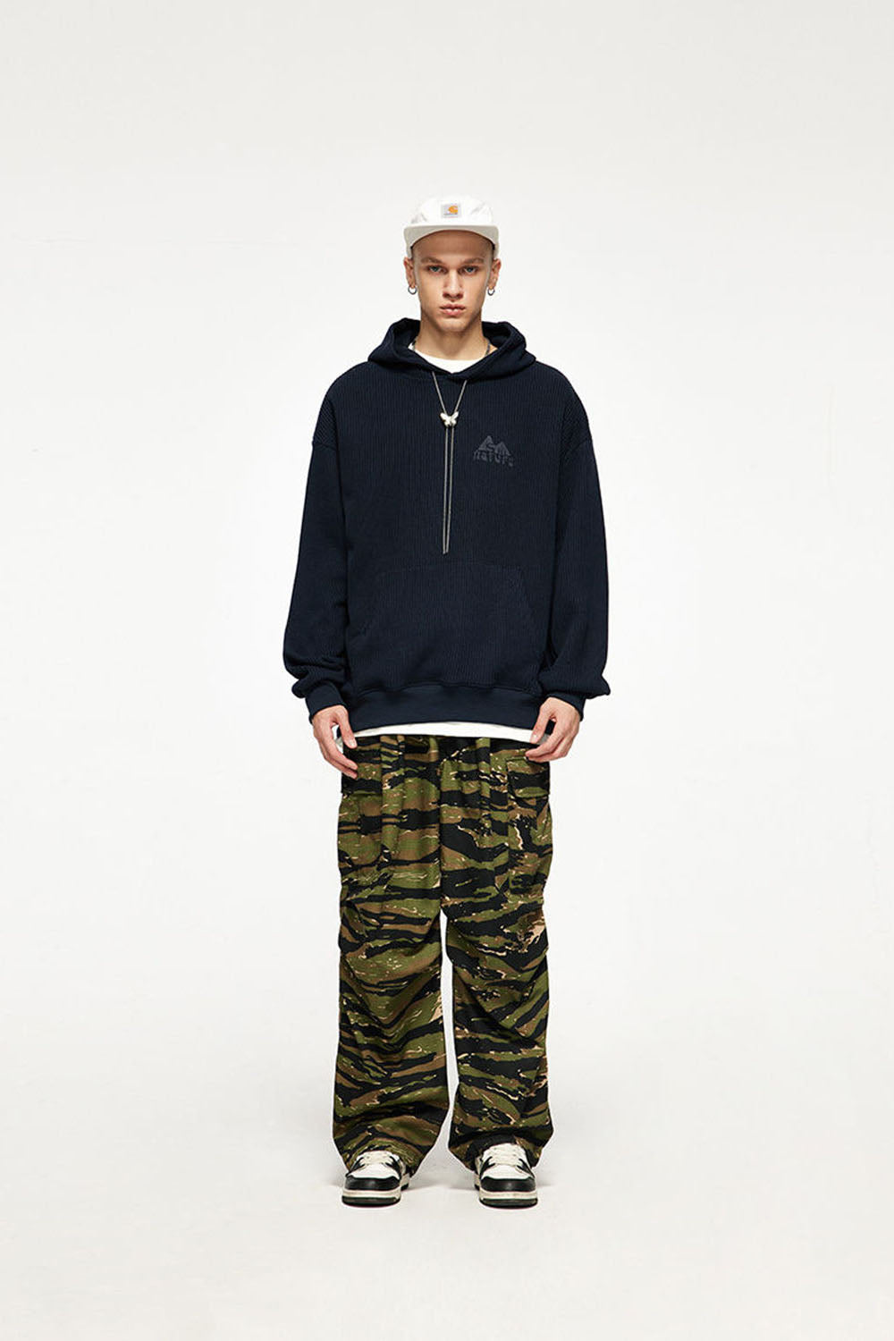 Heavyweight Textured Knit Embroidered Hoodie