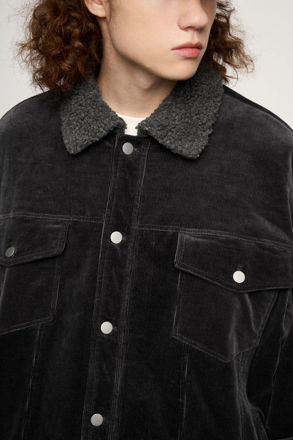 Men`s Casual Sherpa-Lined Corduroy Jacket