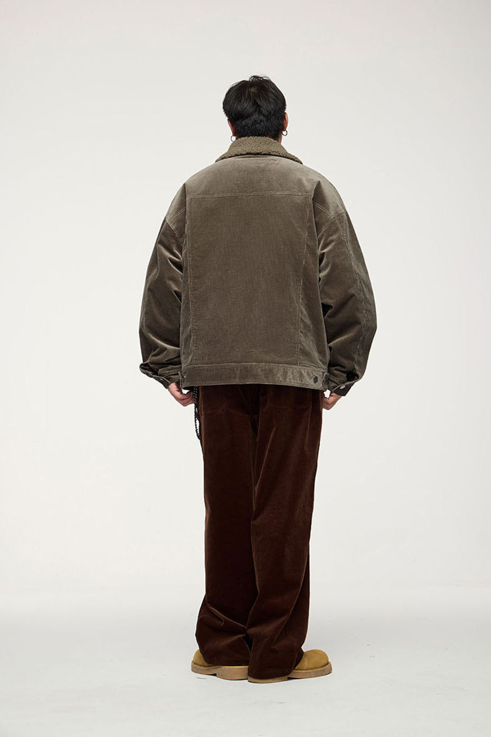Men`s Casual Sherpa-Lined Corduroy Jacket