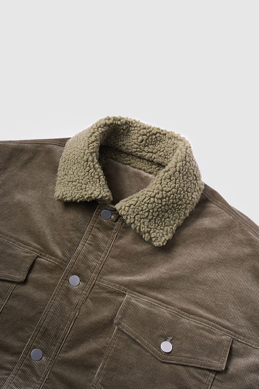 Men`s Casual Sherpa-Lined Corduroy Jacket