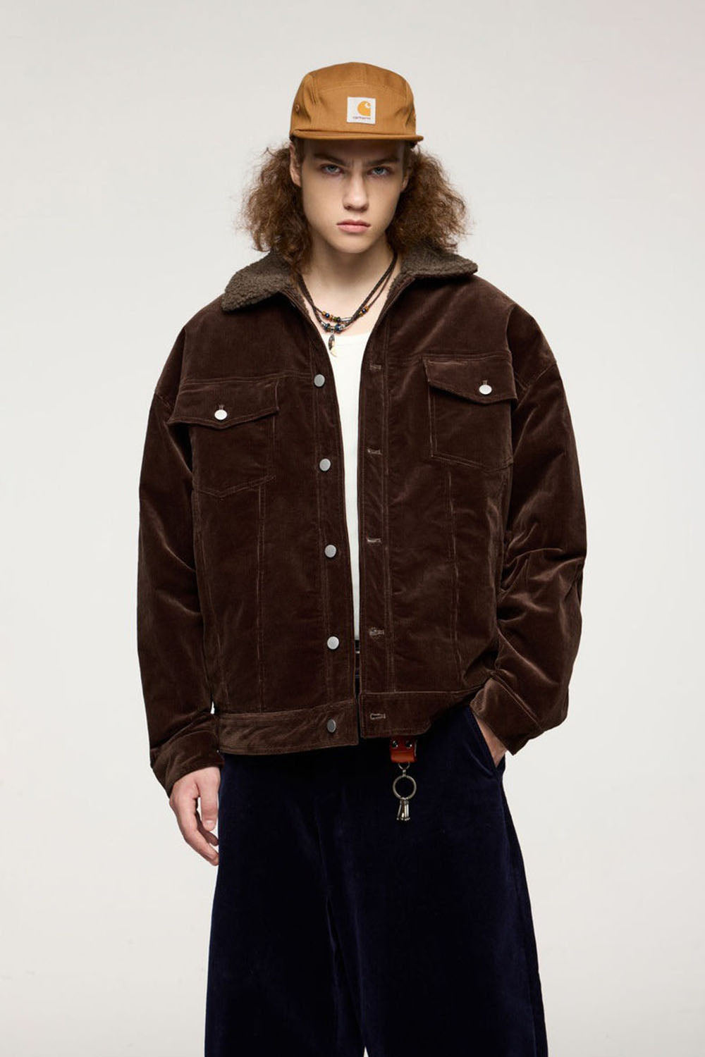 Men`s Casual Sherpa-Lined Corduroy Jacket
