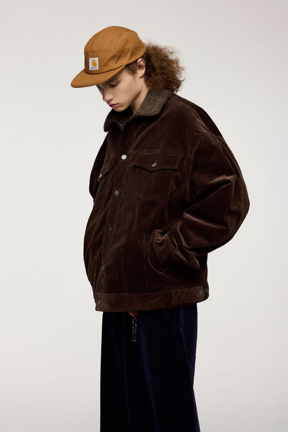 Men`s Casual Sherpa-Lined Corduroy Jacket
