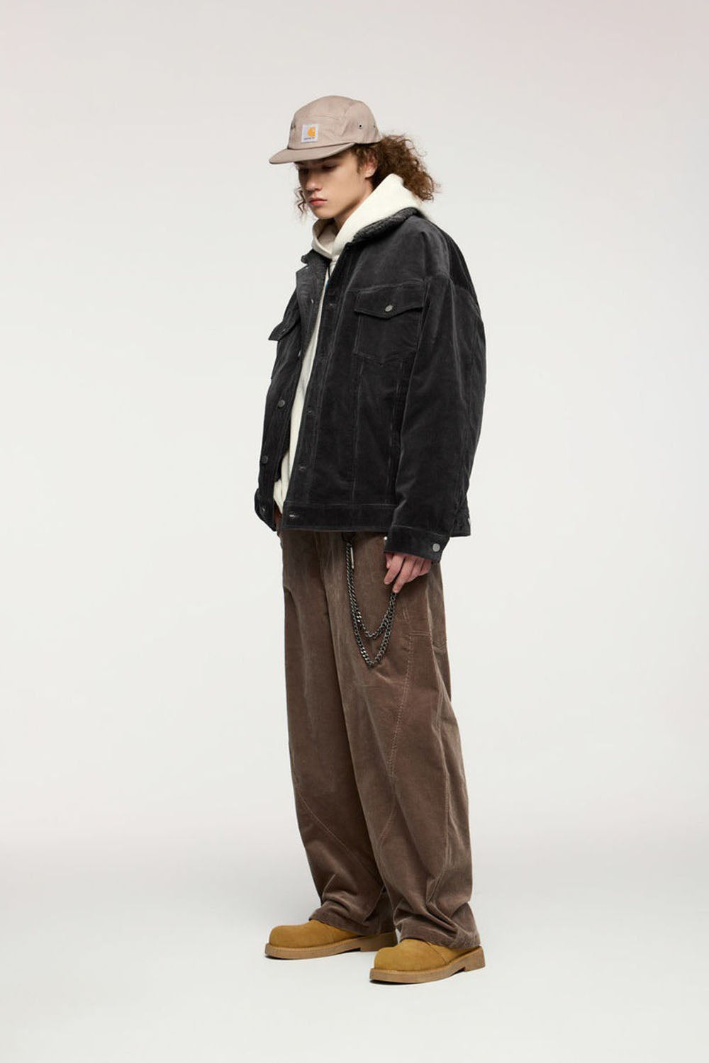 Men`s Casual Sherpa-Lined Corduroy Jacket