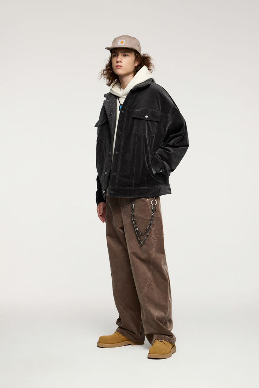 Men`s Casual Sherpa-Lined Corduroy Jacket