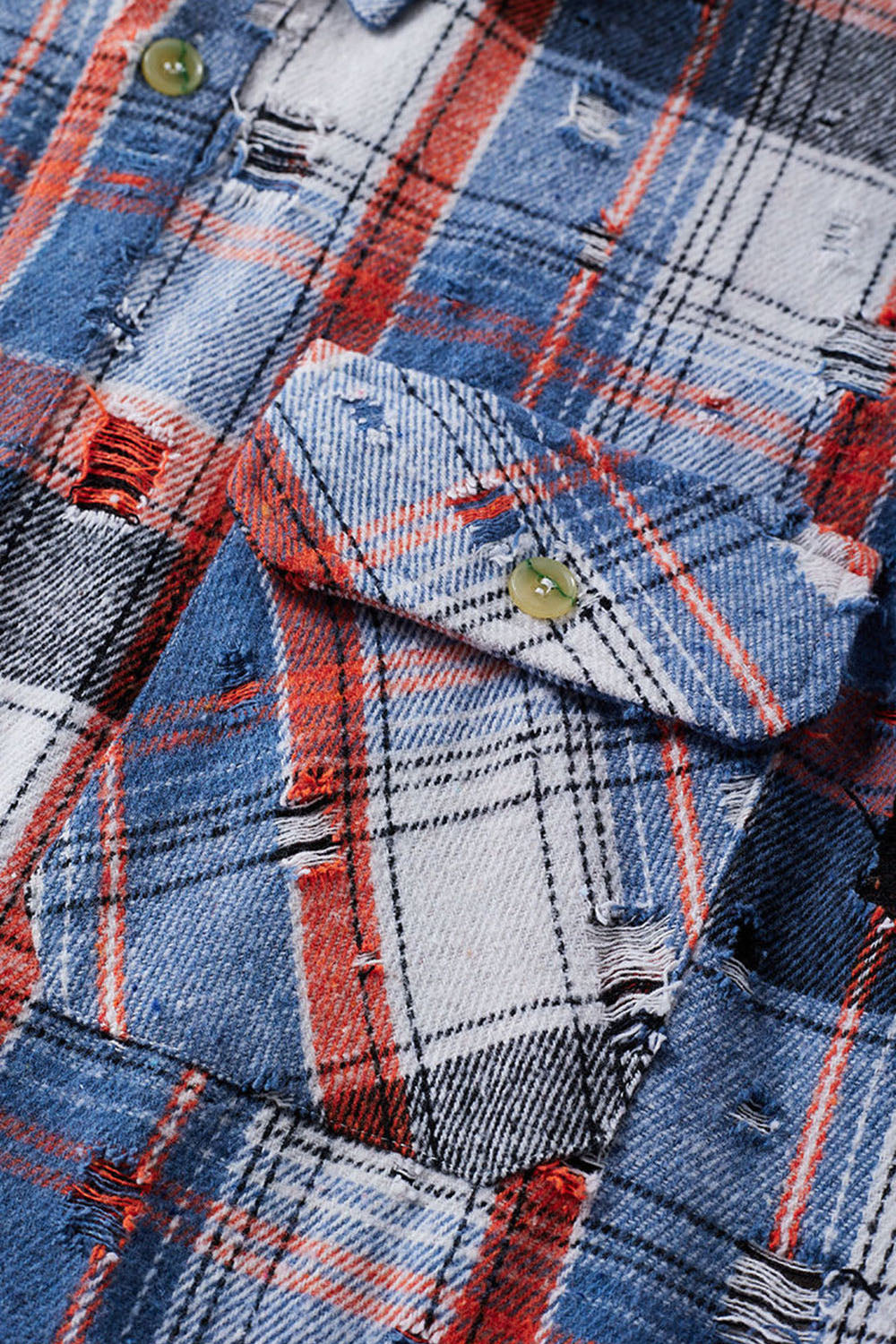 Men's Vintage Oversized Plaid Open Shirt