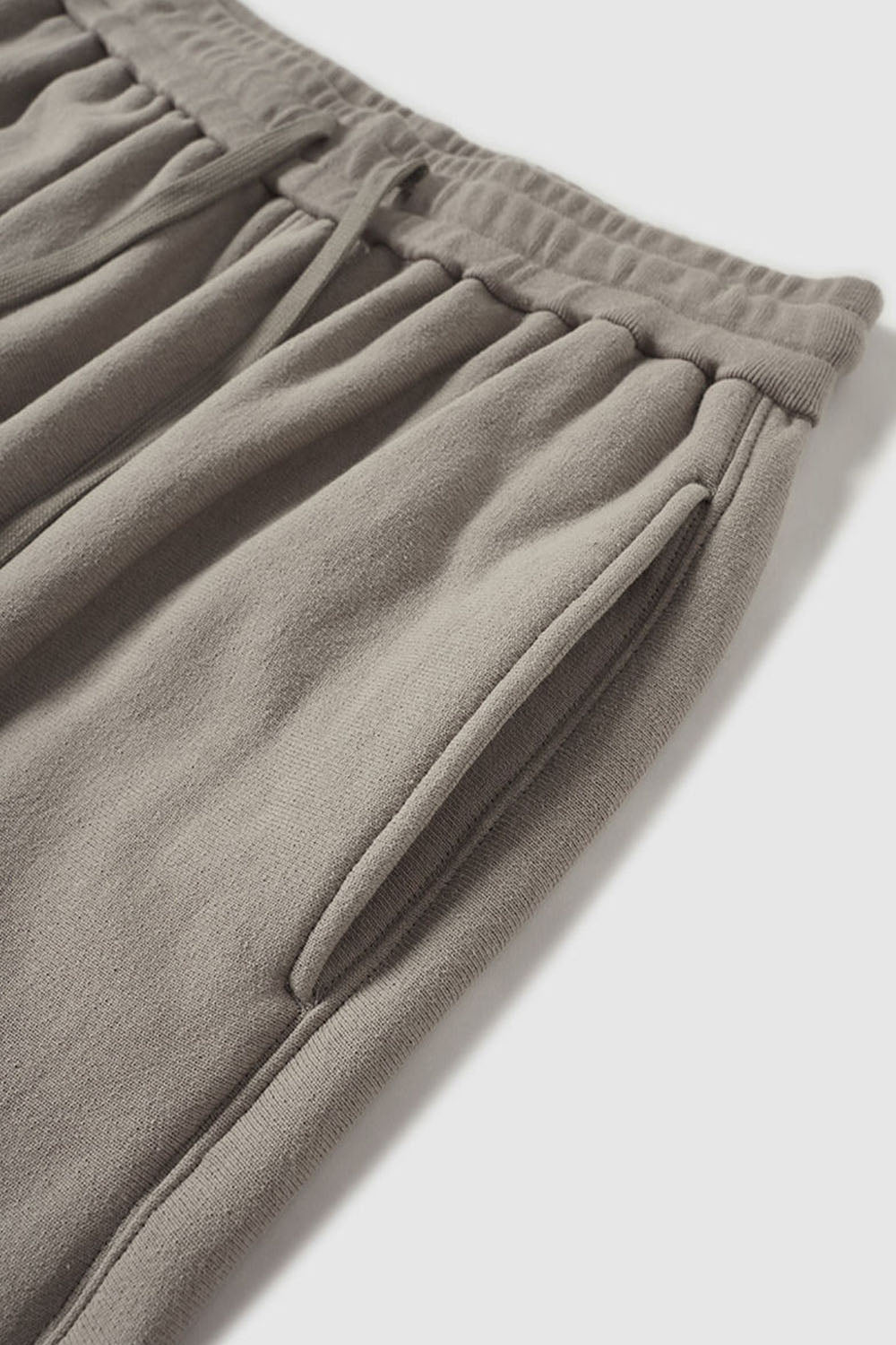Ribbed Waist Horizontal Knit Cuffed Joggers with Fleece Lining Casual Sport Pants