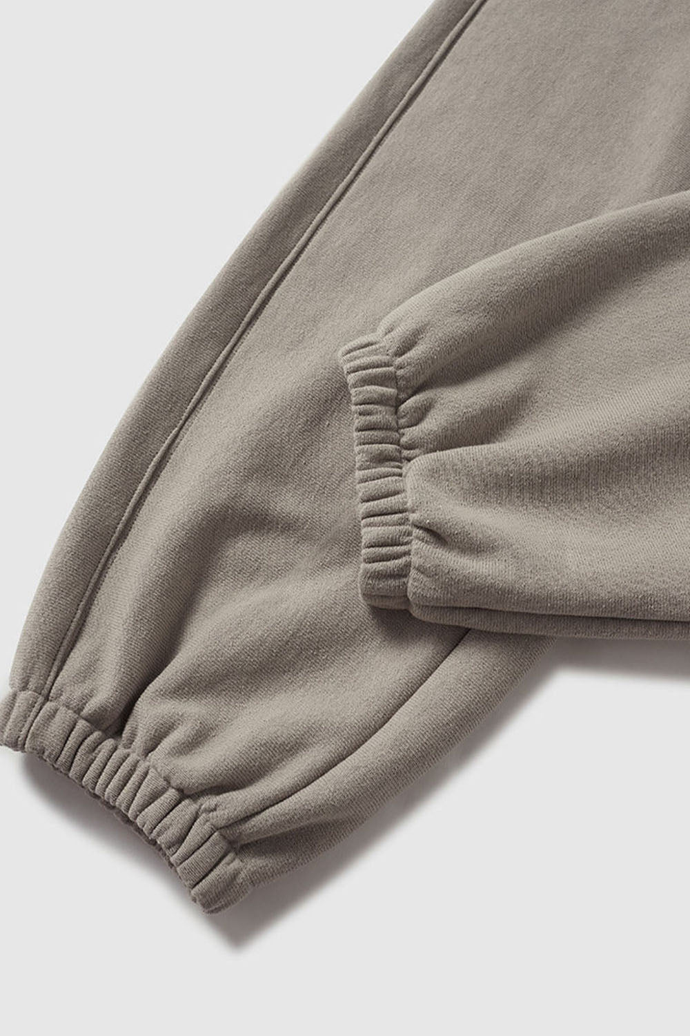 Ribbed Waist Horizontal Knit Cuffed Joggers with Fleece Lining Casual Sport Pants