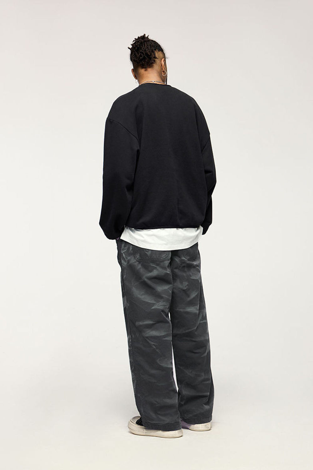 Street Vintage Washed Logger Pants Straight Loose Casual Trousers