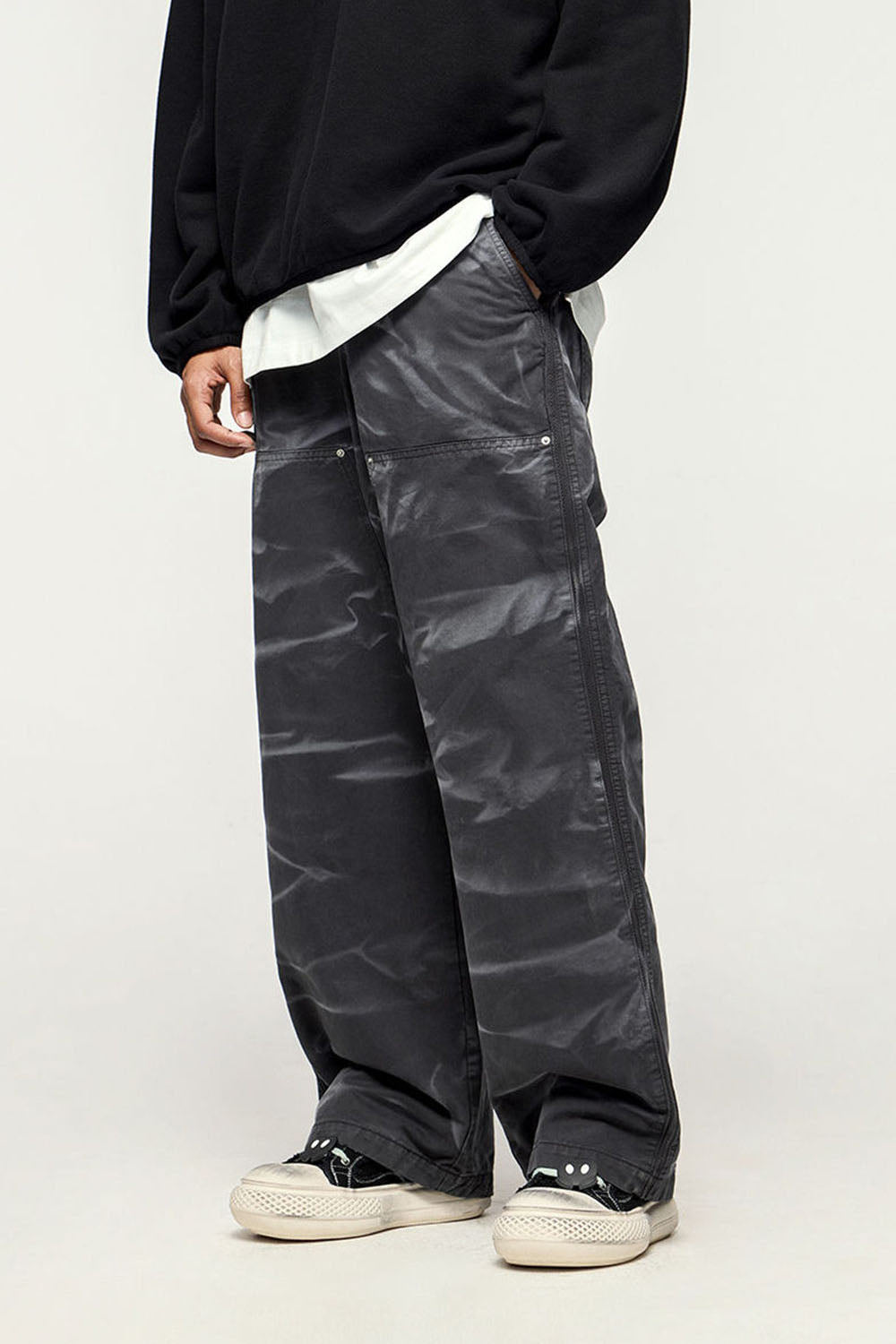 Street Vintage Washed Logger Pants Straight Loose Casual Trousers