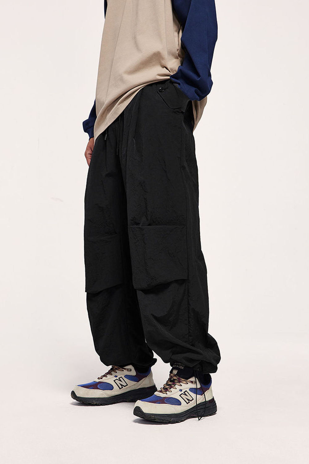Street Loose Vintage Paratrooper Pants Unisex Wide Leg Casual Straight-Leg Trousers