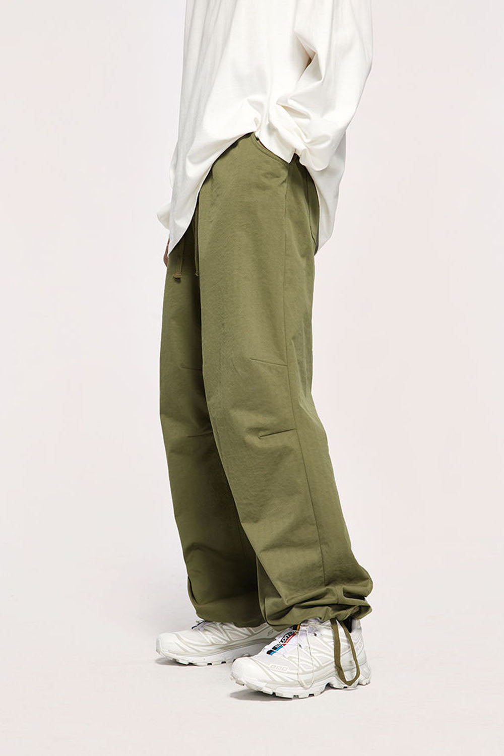 Street Classic Elastic Twill Paratrooper Pants Straight Leg Workwear