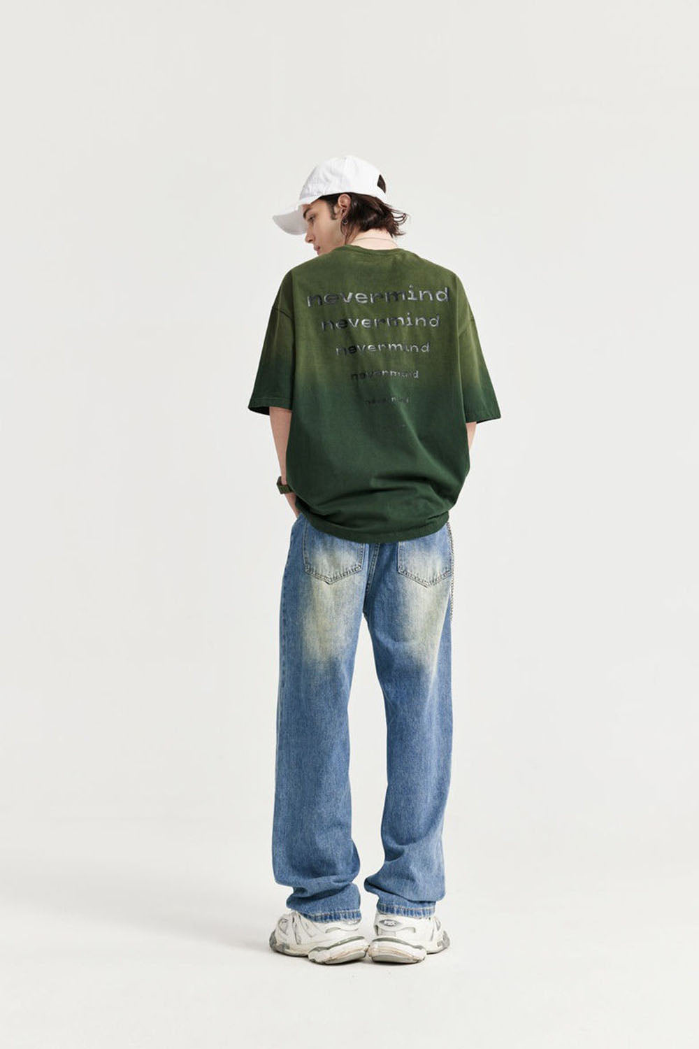 Street Classic Washed Denim Jeans Simple Straight Leg Long Pants