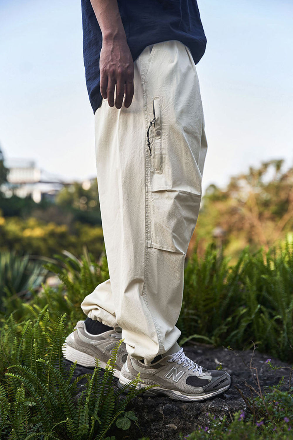 Parachute Utility Tapered Pants with Streetwear Straight Loose Fit