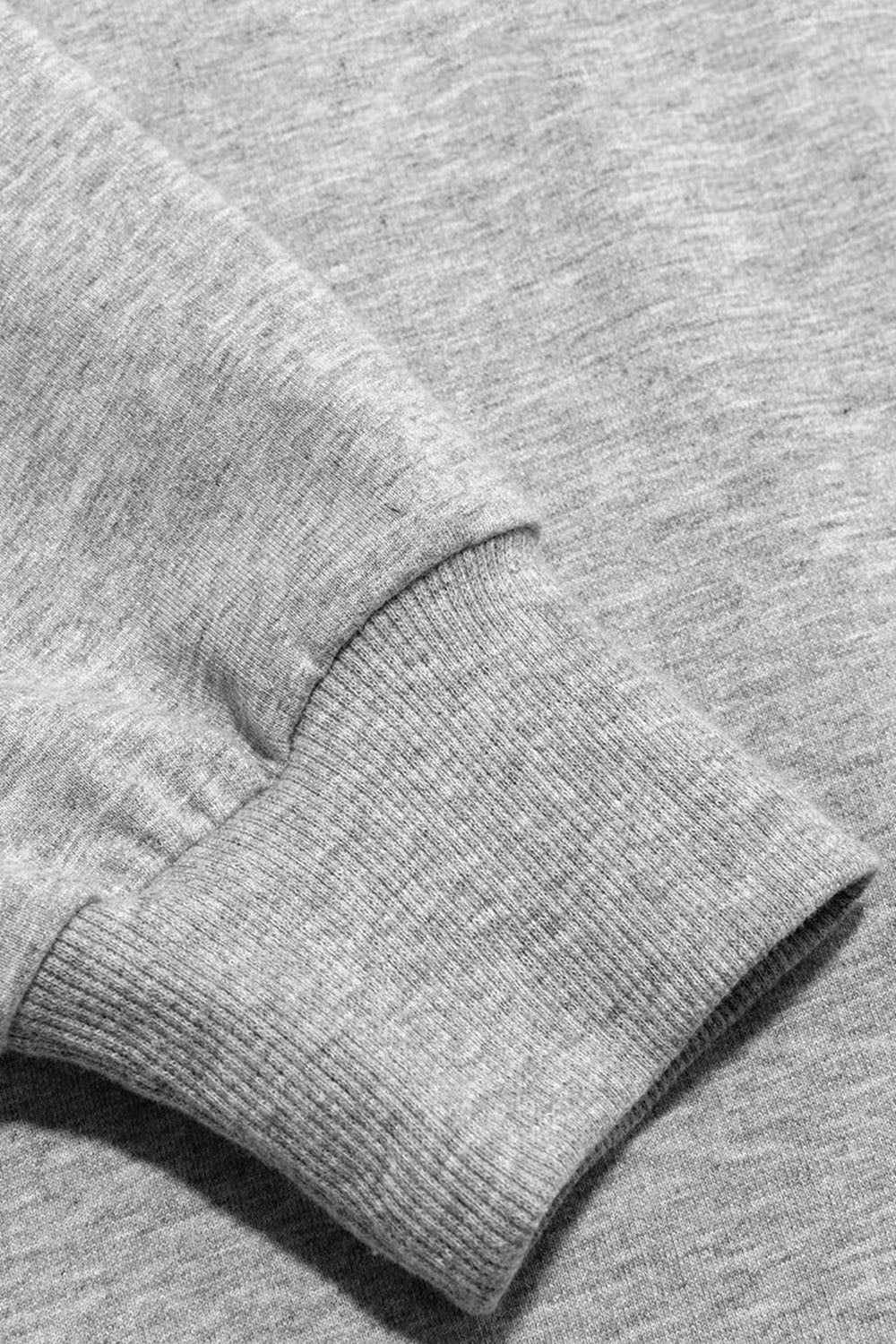 High Collar Loopback Wide Base Long Sleeve Streetwear Solid Color T-Shirt for Men