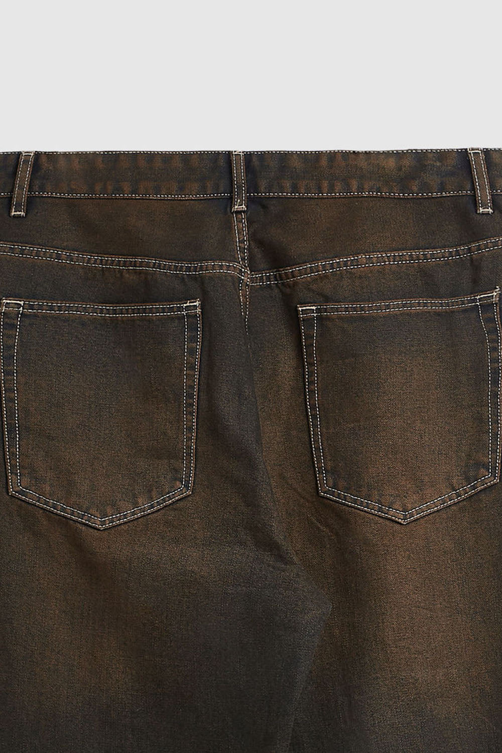 Yellow Mud Wash Wide-Leg Denim Jeans for Men