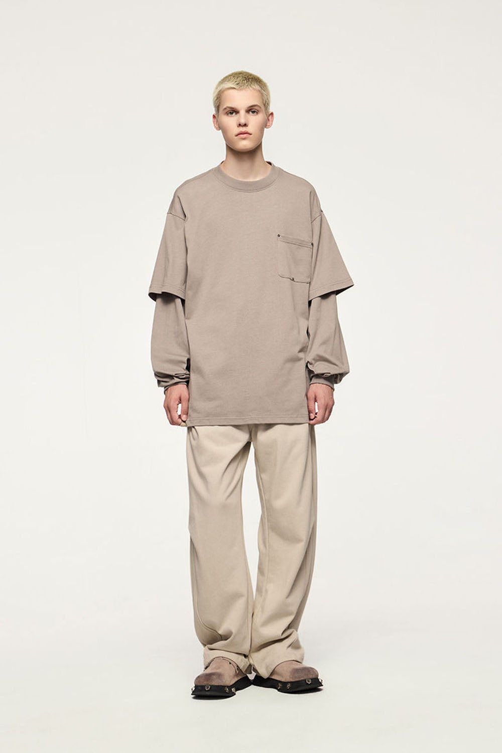 Rivet Utility Sweatpants with Heavy Terry Straight Leg in Casual Style for Men