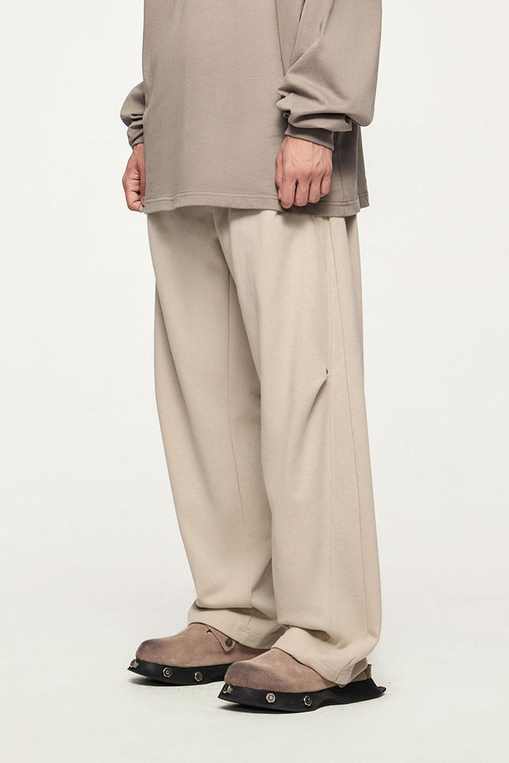 Rivet Utility Sweatpants with Heavy Terry Straight Leg in Casual Style for Men