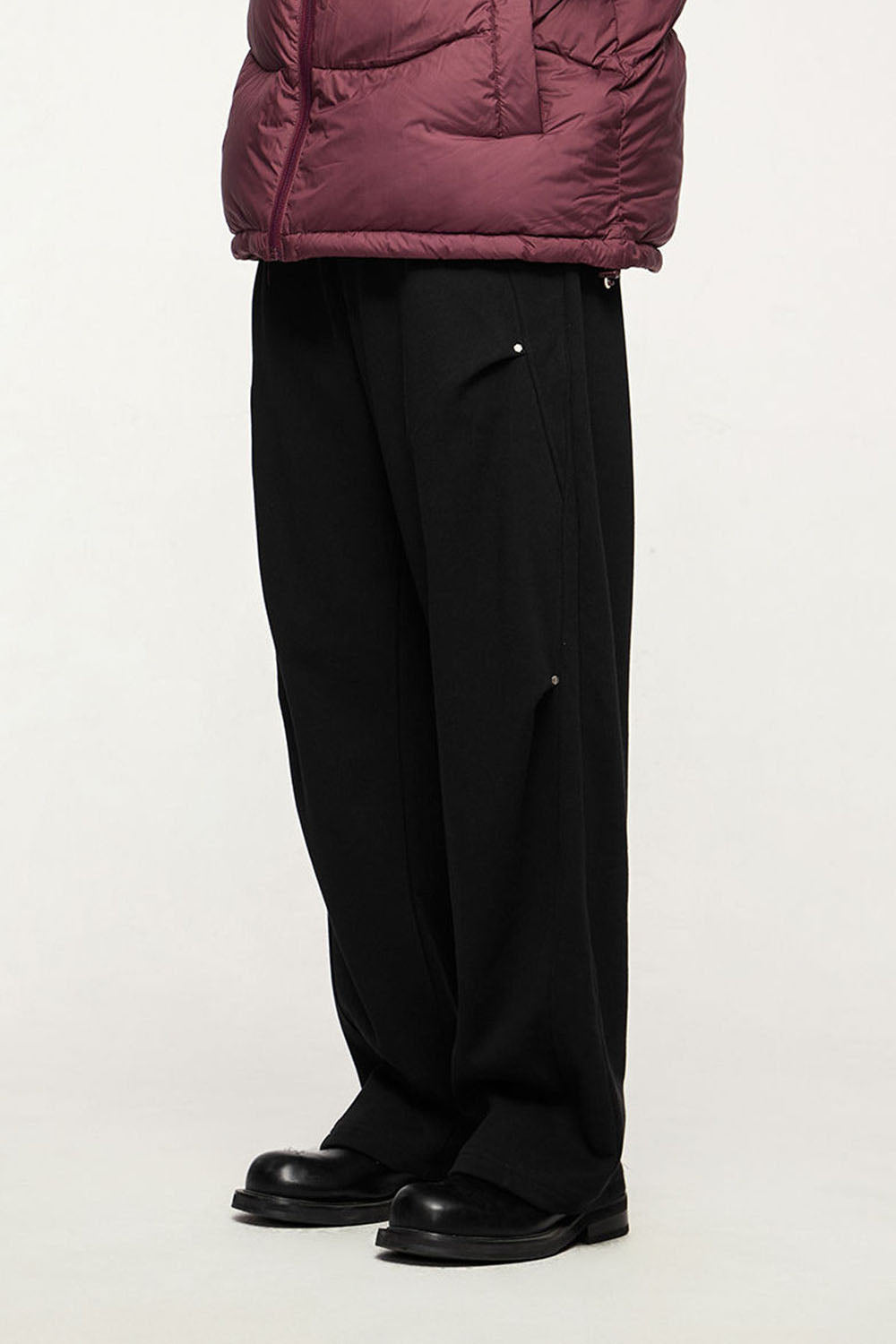 Rivet Utility Sweatpants with Heavy Terry Straight Leg in Casual Style for Men