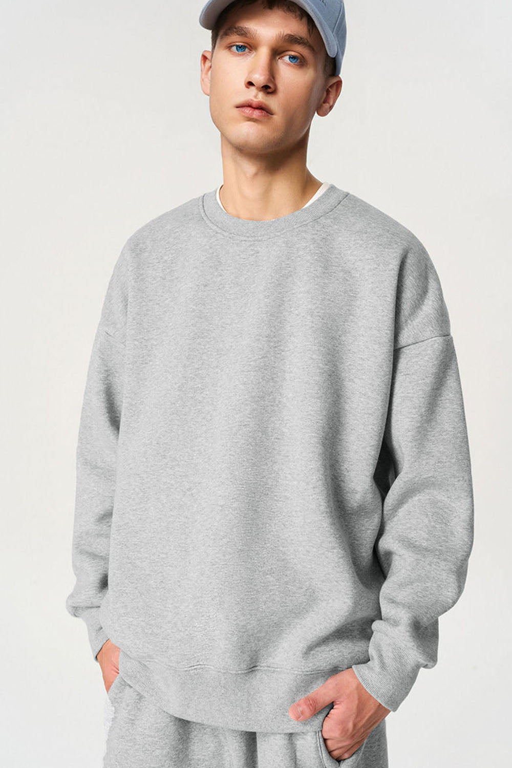 350G Plush Fleece Loose Rainbow Crewneck Sweatshirt