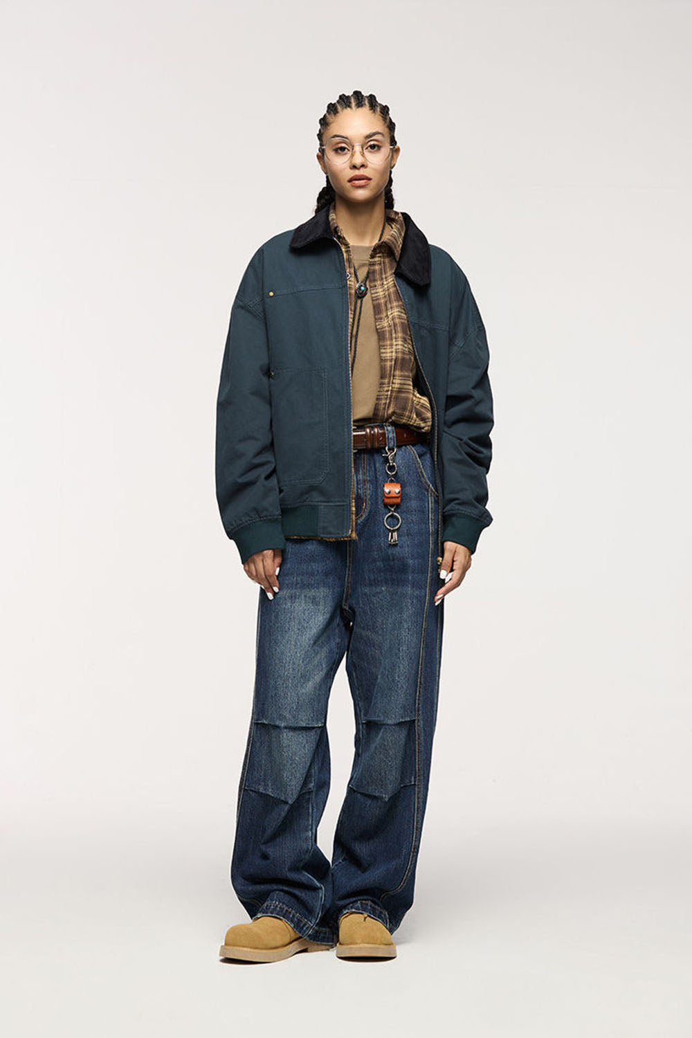 DirtyFit Tailored Straight-Leg Distressed Vintage Jeans