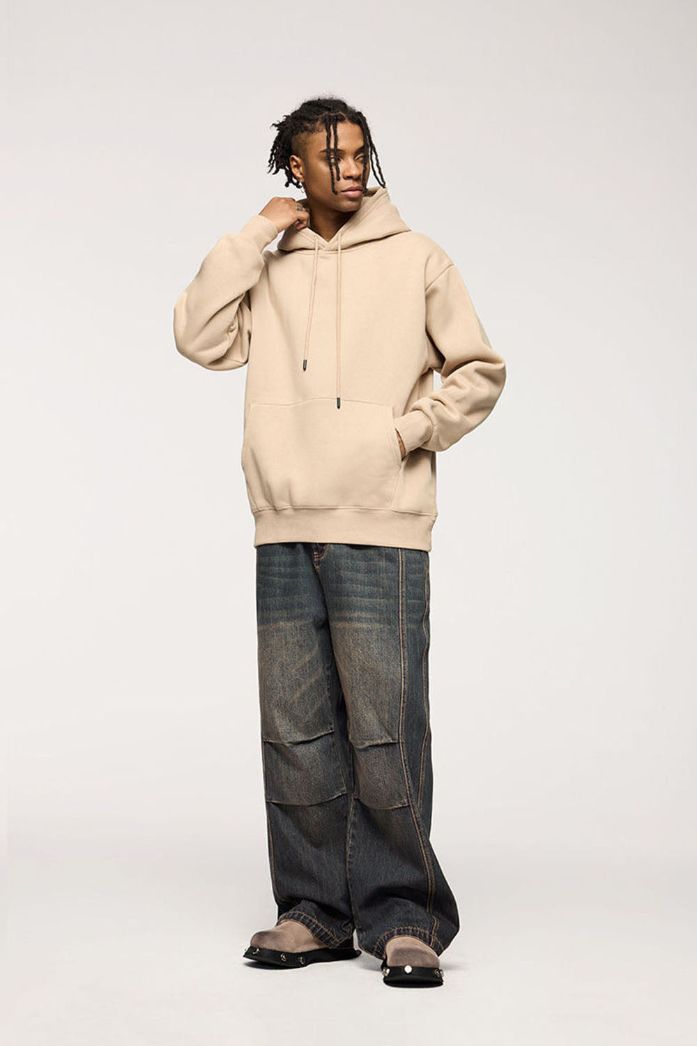 DirtyFit Tailored Straight-Leg Distressed Vintage Jeans